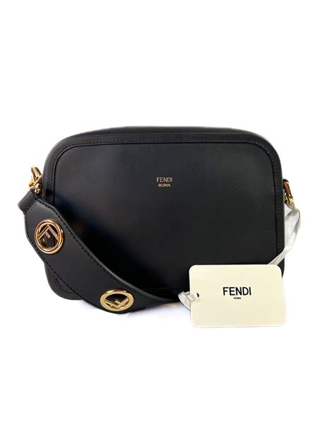 fendi mini camera case black|FENDI Vitello Century FF 1974 Embossed Mini Camera Case .